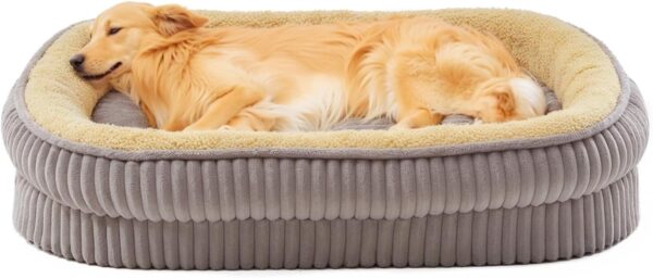 Orthopedic Dog Bed for Medium Dogs Breeds, High Density Egg Crate Foam Dog Sofa Beds,Oval Kennel Bed, Pet Couch Bed with Removable Washable Cover& Non-Slip Bottom