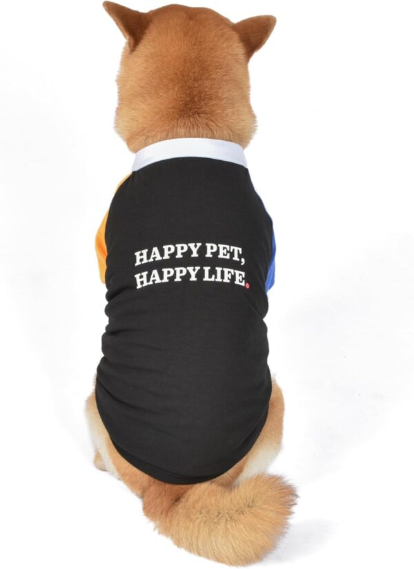 The Dodo Happy Pet Happy Life Dog T-Shirt, Black Colorblock, Size Medium, Everyday Apparel for Dogs, Cute Dog Tee, Cute Clothes for Dogs, The Dodo for Dogs Collection - Image 6