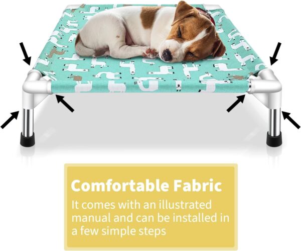 Elevated Dog Bed Pet cot for Small Dogs, Indoor and Outdoor Use for Small Pets - Image 4