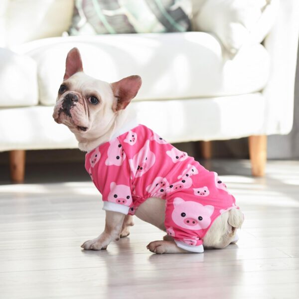 CuteBone Pink Pig Dog Pajamas Cute Cat Clothes Small Pet Pjs Onesie P46S - Image 7