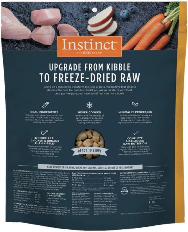 Instinct Freeze Dried Raw Meals Grain Free Dog Food, Dog Food Dry, Freeze Dried Dog Food, Raw Dog Food, Chicken Recipe, 25 oz - Image 2