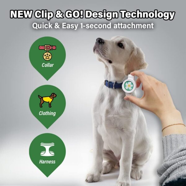 Bug-Off Clip for Dogs, Repels Flea, Tick & Mosquito for 60 Days, Natural Flea and Tick Repellent Collar [Made in Korea] Aegis by KN FLAX (Daisy) - Image 3