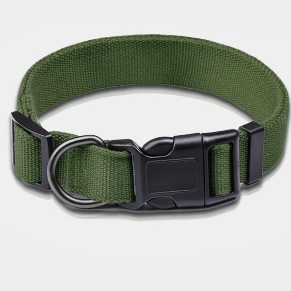 Olive Green Dog Collar,90% Rayon Derived from Bamboo, 10% Polyester Dog Collar for Small Dogs, Adjustable Dog Collar with Quick Release Buckle, Easy Wear Small Dog Collar