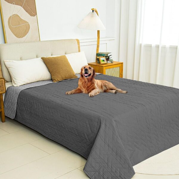 Ameritex 100% Waterproof Dog Bed Blankets double Sided Dog Couch Cover Knurling Pattern pet bed cover Reversible Furniture Couch Sofa Car for Puppy Kids - Image 5