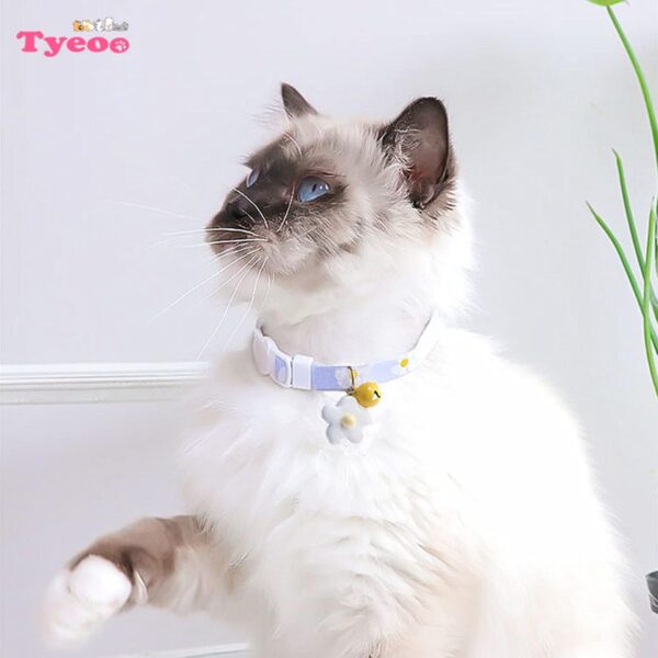 3 Pack Cotton Breakaway Cat Collars for Girl Cats, Cute kitten collar with Bell Safety break away collar for Boy Cats - Image 6