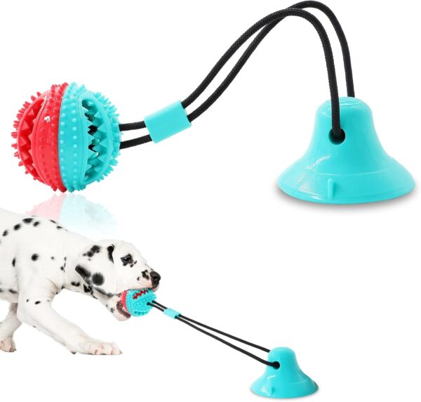 Dog Toys Dog Chew Toys for Aggressive chewers, Puppy Dog Training Treats Teething Rope Toys for Boredom Dog Puzzle Treat Food Dispensing Ball Toys for Puppies Teething (Blue)