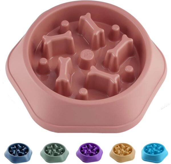 CAISHOW Slow Feeder Dog Bowl Anti Gulping Healthy Eating Interactive Bloat Stop Fun Alternative Non Slip Dog Slow Food Feeding Pet Bowl Slow Eating Healthy Design for Small Medium Size Dogs