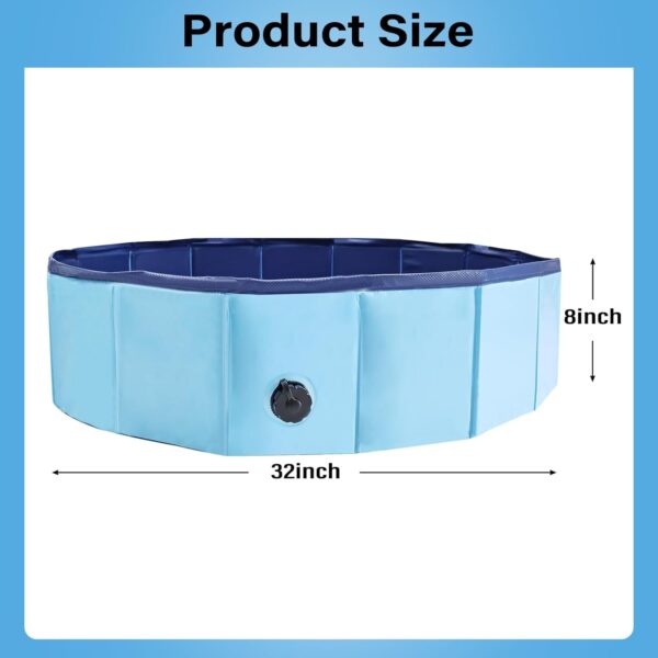 Portable Birthing Pool Dogs,Dog Whelping Pen,Whelping Box for Dogs,Whelping Pool for Puppies (32inch Dia.x8inch H) - Image 2