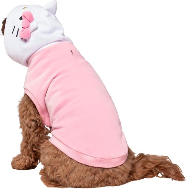 Hello Kitty and Friends Hello Kitty Dog Hoodie - Velvet Plush Hooded Pet Shirt with Character Design (Medium) - Image 5