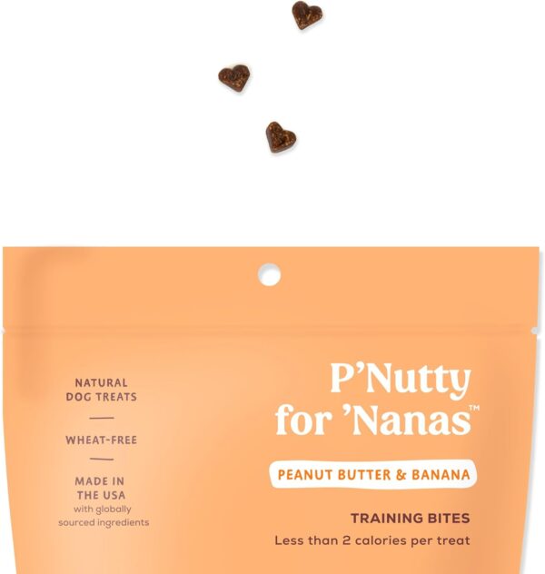 Poke's P'Nutty for 'Nanas Treats for Dogs, Limited Ingredient & Natural Dog Treats, Wheat-Free & Made in The USA, Peanut Butter & Banana Training Bites, 6oz - Image 3