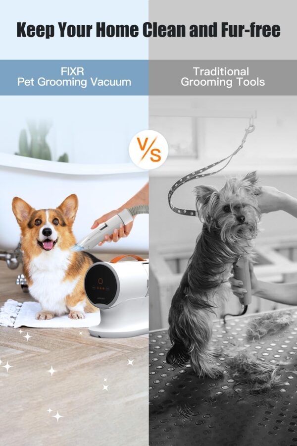 Pet Grooming Vacuum & Dog Hair Vacuum, 12000Pa Powerful Dog Vacuum for Shedding Grooming Hair, 2L Large Dust Cup, Low Noise, 3 Suction Levels, 5 Grooming Tools - Image 3