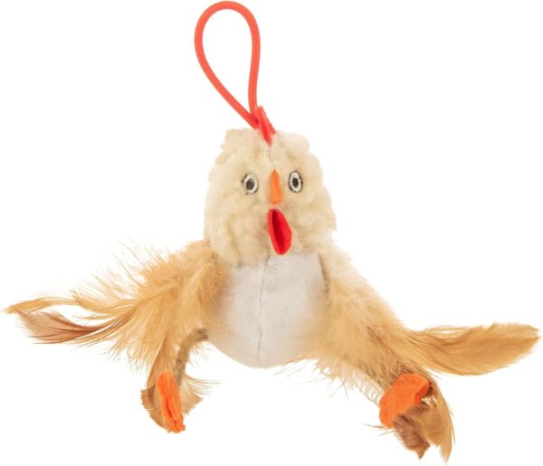 Petlinks HappyNip Flying Chicken Electronic Sound Launcher Cat Toy, Contains Silvervine & Catnip, Battery Powered - Beige, One Size - Image 2