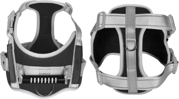 Heavy Duty No-Pull Dog Harness and Leash Set for Large Dogs - Reflective Adjustable Training Vest with Handle, Oxford Fabric, Easy Control (Black, Size L) - Image 2