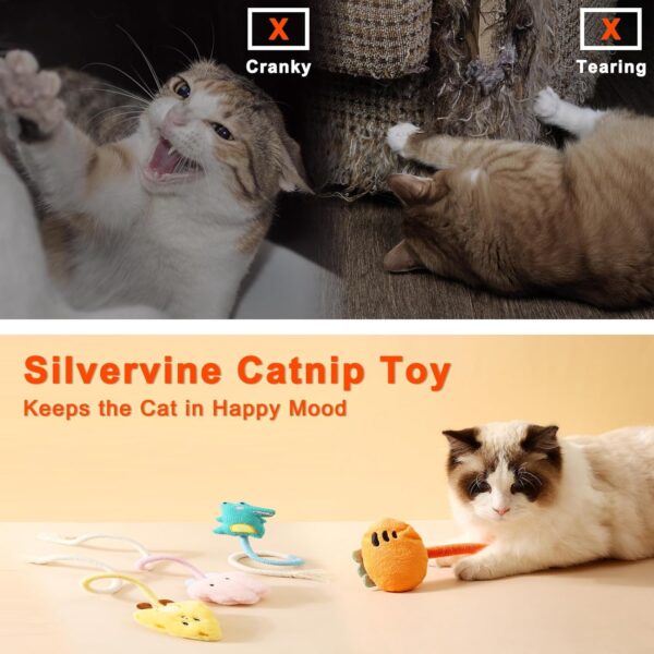 GXUANAN Anti-Bite Catnip Toy for Indoor Cats, Anxiety Relieving Chew Toy for Cats, Cleans Teeth, Promotes Digestion, Interactive Kicking Cat Toys (4 pcs), 20.86in - Image 5