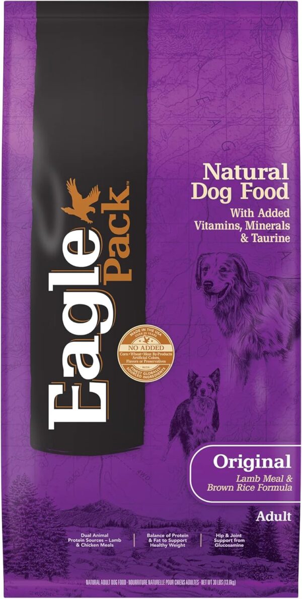 Eagle Pack Natural Dry Dog Food, Lamb & Rice, 30-Pound Bag