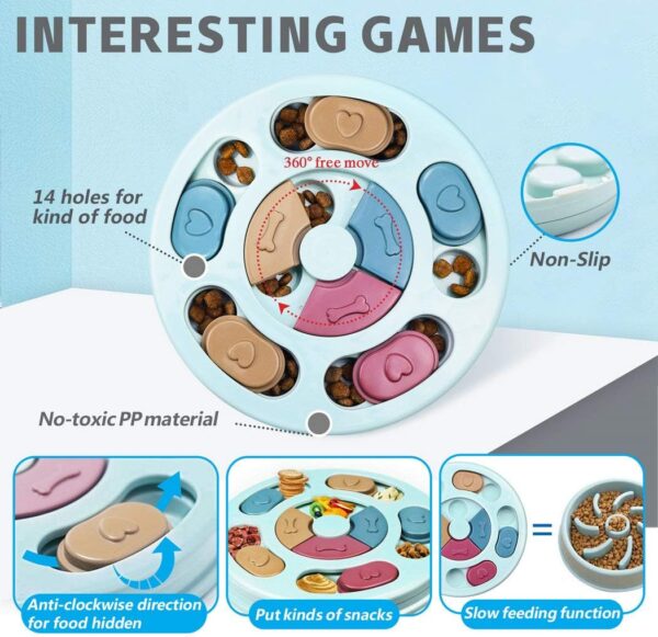 Interactive Dog Puzzle Toys - Mentally Stimulating Treat Dispenser for Training Small, Medium & Large Dogs - Image 2