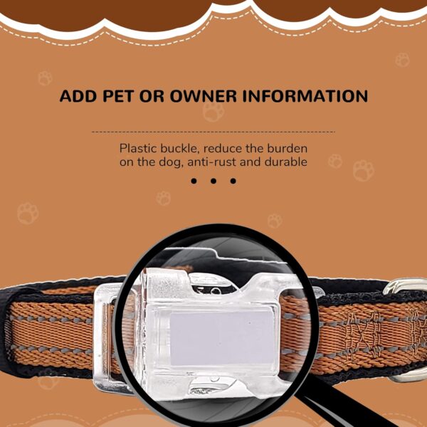 Reflective Dog Harness Collar Leash Set, Step-in Dog Harness for Medium Dogs, No Pull, Easy to Put in&Take Off, Adjustable Dog Harness Collar Leash Set for Medium Large Dogs, Coffee Brown - Image 3