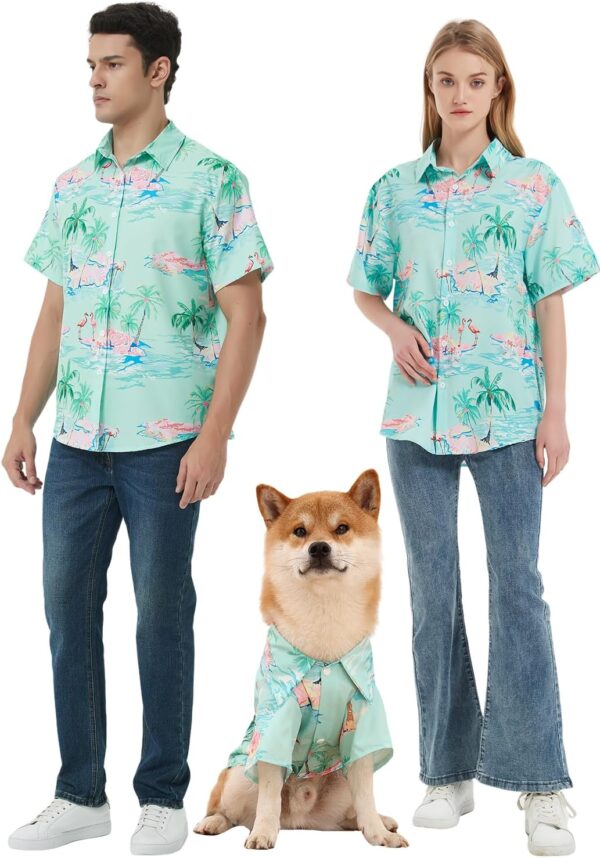 Dog Hawaii Shirts Stylish Hawaiian Themed Pet and Owner Matching Apparel Owner and Pet Shirts are Sold Separately