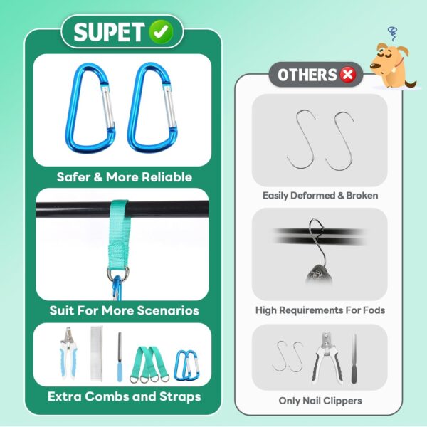 Supet Cat Grooming Hammock Harness for Cats Dogs, Relaxation Pet Restraint & Small Animal Leashes Sling Helper Nail Trimming Clipping - Image 4