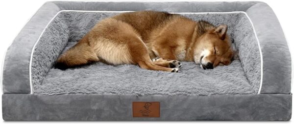 Large Dog Bed, Waterproof, Removable Cover, Orthopedic Foam, Non-Slip Bottom, Washable, 36 x 27 x 8 Inch