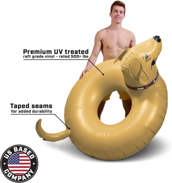 GoFloats Buddy the Dog Party Tube Inflatable Raft, Float in Style (for Adults and Kids) - Image 2