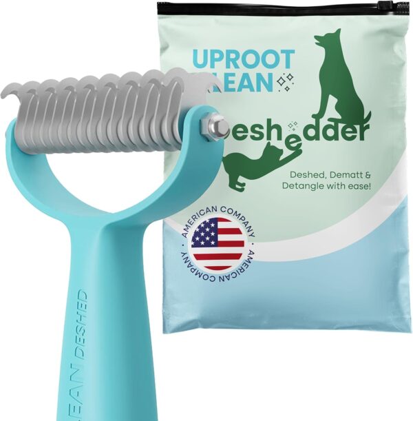 Uproot Clean Deshedder: Cat & Dog Brush for Shedding - Convenient Deshedding Dog Brush and Cat Hair Brush for Easy Grooming - by The Creators of The Uproot Cleaner Pro Pet Hair Remover!