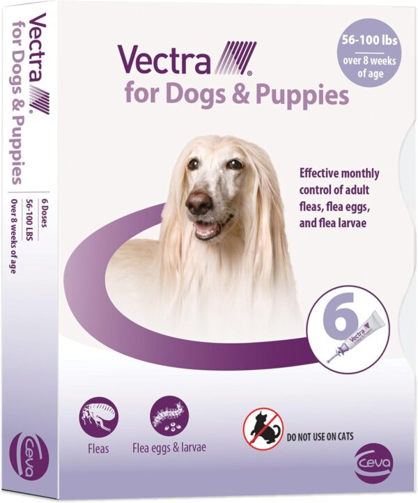 Vectra® for Dogs & Puppies Flea Treatment & Prevention for Large Dogs (56-100 lbs.) 6-month supply