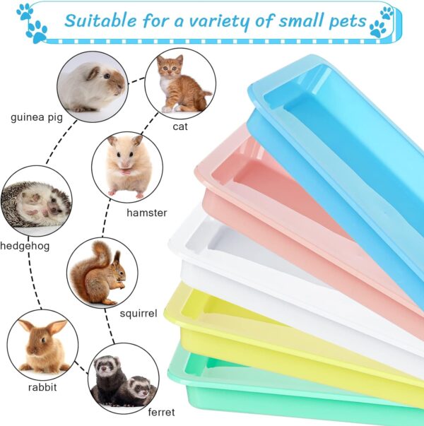 10 Pcs Small Litter Box for Kittens Bunny Litter Box Plastic Litter Box Kitten Litter Box Low Entry Small Cat Litter Box Waterproof Travel Toilet Small Pet Kitty Bunny Supplies (Classic Color) - Image 3