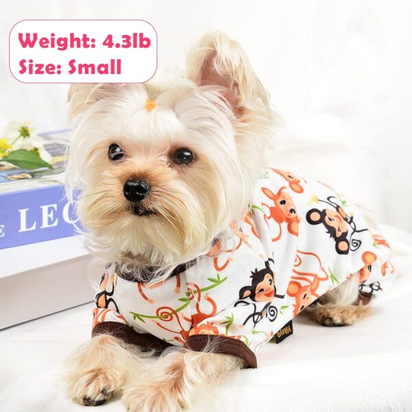 Dog Pajamas for Small Dogs Girl Boy Summer Dog Clothes Puppy Shirt Pjs Soft Doggie Onesie for Yorkie Chihuahua Teacup Cute Pattern Pet Cat Outfits Apparel Clothing - Image 6