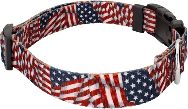 Country Brook Petz 1 Inch Deluxe Adjustable Dog Collar for Small, Medium, Large Breeds - Americana Collection with Patriotic Designs (Patriotic Tribute, Large) - Image 4