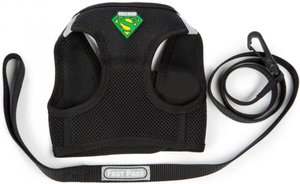 Metal Free Leash Harness - Designed for Small Pets who fit underseat of Airplane (SM)