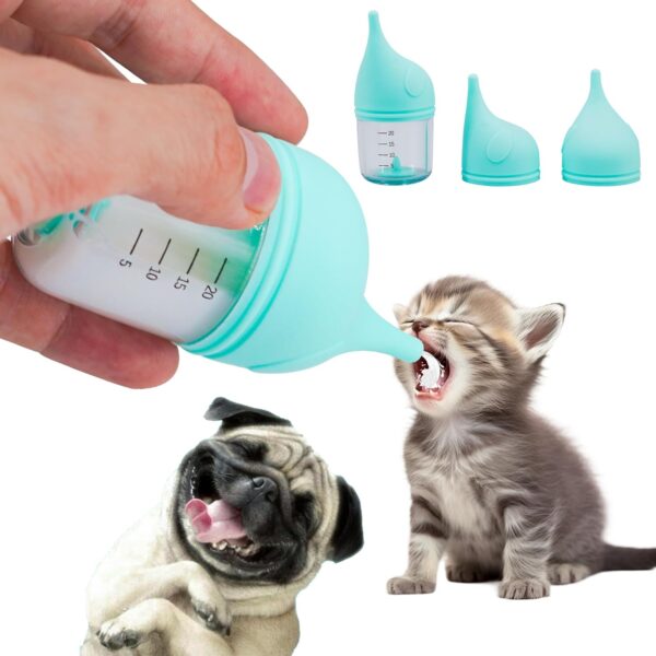 Puppy Bottles for Nursing，Kitten Bottles for Nursing，Pet Feeding Bottle，(Cyan - 20ml)