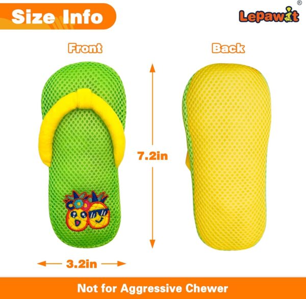 Squeaky Dog Toys, Floating Dog Toys with Mesh for Cleaning Teeth, Green Slippers Dog Gifts for Small and Medium Dogs - Image 6