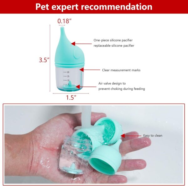 Puppy Bottles for Nursing，Kitten Bottles for Nursing，Pet Feeding Bottle，(Cyan - 20ml) - Image 6