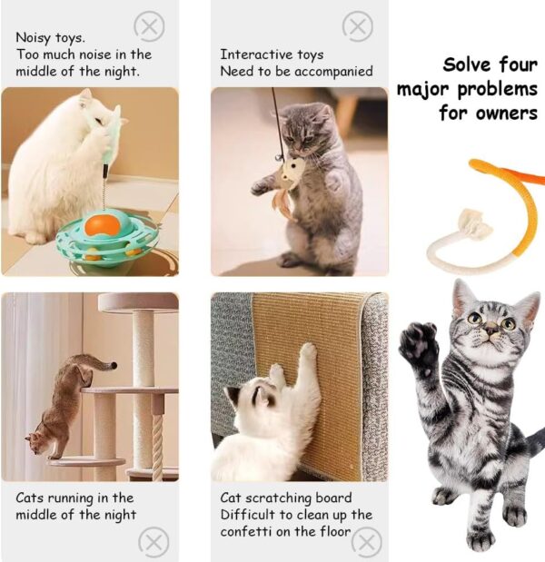 PAZ'S GIFT Cat chew Toy Cat Toys Cat Kick Toys, Cat Rope Toys for Indoor Cat Interaction Cat and Kitten Teething Chew Toys for Aggressive Chewing Teeth Cleaning Cat Dental Toys 3 Pack - Image 7