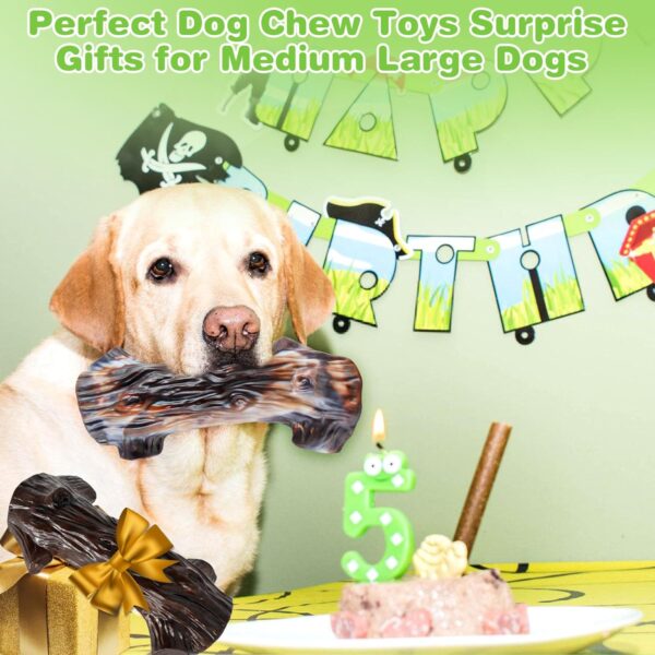 Large Dog Toys for Aggressive Chewers - 2 Packs Dog Chew Toys Made with Nylon- Indestructible Dog Toys for All Breed Sizes - Image 8