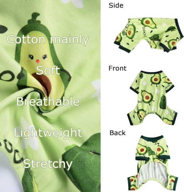 Dog Clothes for Small Dogs Boy Girl, Dog Pajamas Tiny Chihuahua Yorkie Spring Summer Shirt, Cute Puppy Outfit Pjs Jumpsuit Cat Onesie Apparel Pet Clothes - Image 3