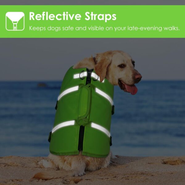 AOFITEE Small Dog Life Jacket, Dog Life Vest for Swimming, XS Dog Swimming Vest, Reflective Dog Floating Vest Swimsuit with Rescue Handle and Zipper, Dog Swimming Vest for Small Medium Large Dogs XS - Image 6