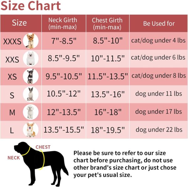 Soft Dog Harness and Leash Set for Walking, Summer Step in Vest Harness, Reflective Bands, Ultra Thin Breathable Pet Supplies, for Extra Small Dogs and House Cats Pearl Pink XS - Image 4