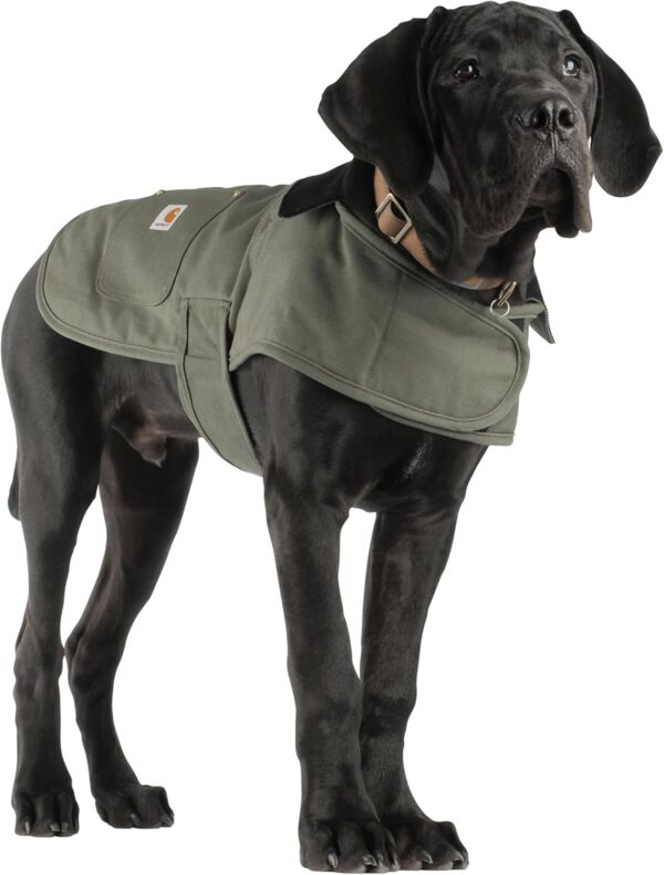 Carhartt Firm Duck Insulated Dog Chore Coat Army Green/Brass , Medium - Image 4