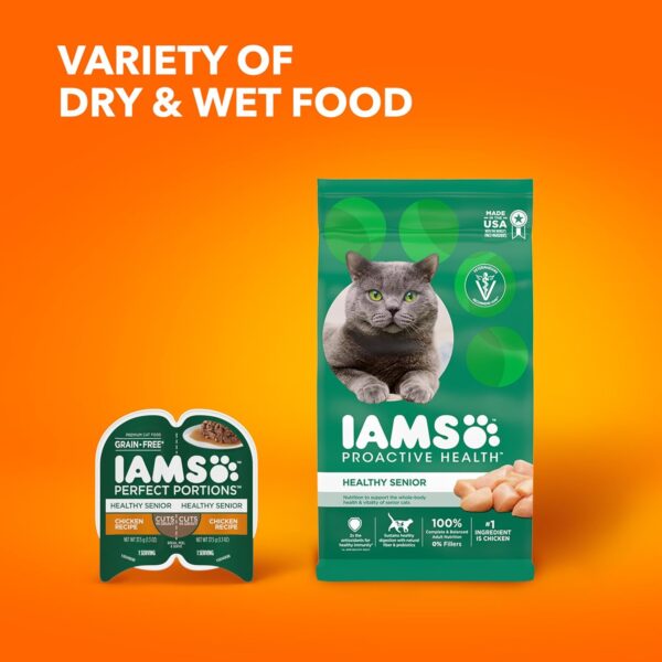 IAMS Proactive Health Healthy Senior Dry Cat Food with Chicken, 3.5 lb. Bag - Image 11