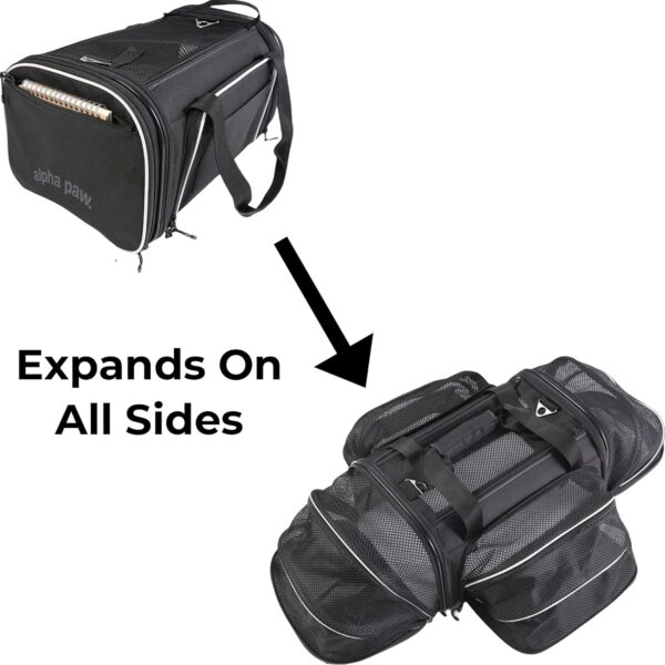 Smiling Paws Pets - Airline Approved Pet Carrier - for Small Pets - TSA Approved - Only 9 Inches Tall (17"x11"x9") - Image 2