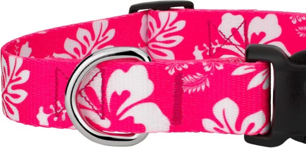 Country Brook Petz - Deluxe Dog Collar - Made of Premium Polyester for Durability, Comfort & Style - Vibrant Summer Breeze Collection, Pink Hawaiian, Small - Image 7