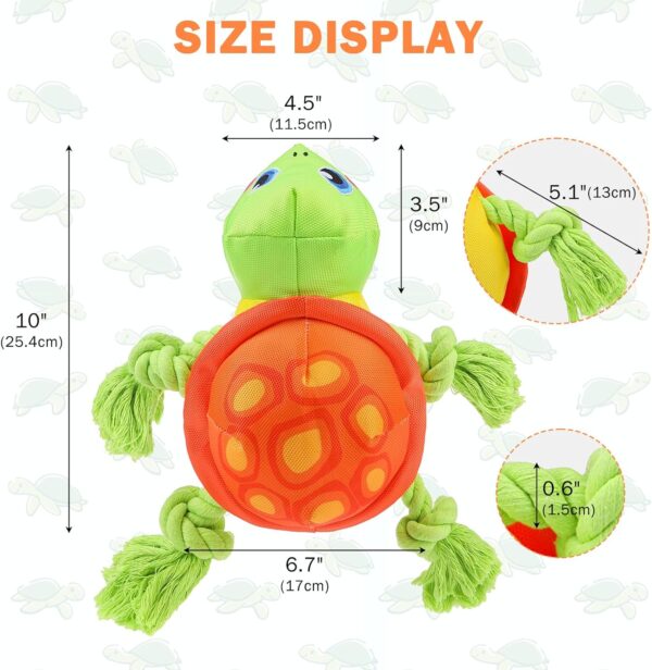 SCENEREAL Dog Water Toy for Small Medium Dogs, Dog Float Toys Interactive Floating Pool Toys, Turtle Shape Dog Chew Toys Floats on Water, Rope Toy Dog Retrieving Dummy Outdoor Training Toy - Image 5