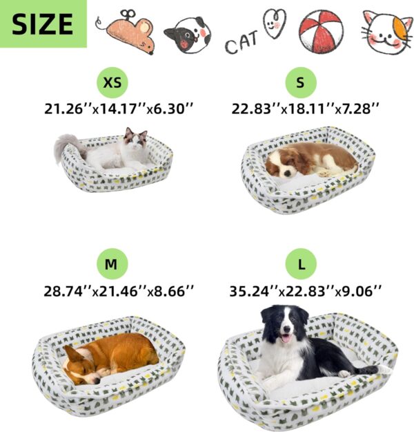 Dog Sofa Bed, Anti-Anxiety Bed for Medium Dog, Rectangle Washable Bed with White Mattress, Medium … - Image 6