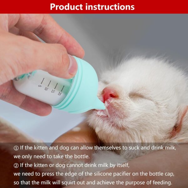 Puppy Bottles for Nursing，Kitten Bottles for Nursing，Pet Feeding Bottle，(Cyan - 20ml) - Image 2