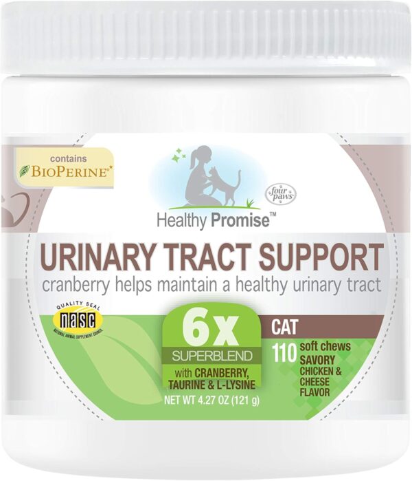 Four Paws Healthy Promise Cat Urinary Tract Supplement Soft Chews 110 Count