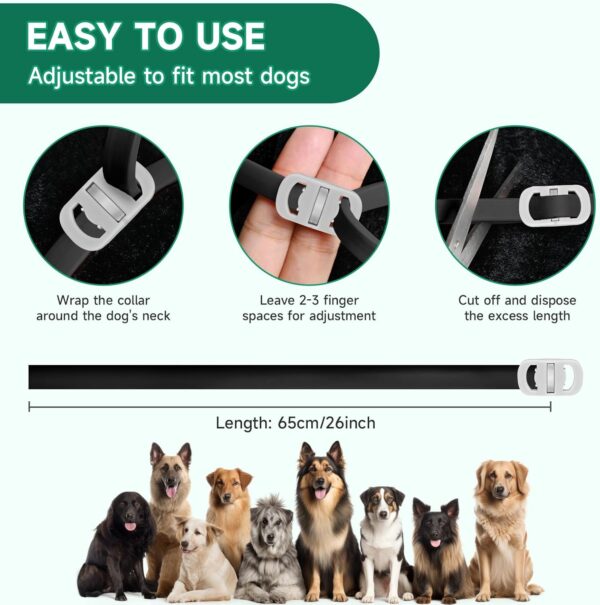 4 Pack Flea Collar for Dogs, Dog Flea Collar, Adjustable Flea and Tick Collar for Dogs, 8 Months Dog Flea and Tick Treatment, Waterproof Dog Flea and Tick Collar, Dog Flea and Tick Collar - Image 3