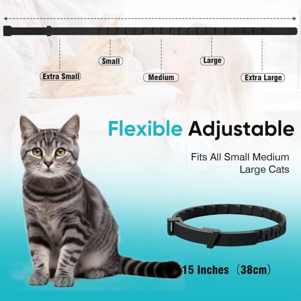 Calming Collar for Cats Cat Pheromone Calming Collar Stress and Anxiety Relief Lasts 30 Days Calm Collar Cat Adjustable Appeasing Calming Collar for Kitten Kitty Calm Collar Make Cat Relaxed 4 Pack - Image 7