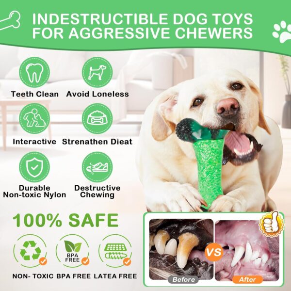 NOUGAT Dog Toys for Aggressive Chewers for Medium Large Durable Dog Chew Toys Milk Flavor Indestructible Dog Toy Long Lasting - Image 2